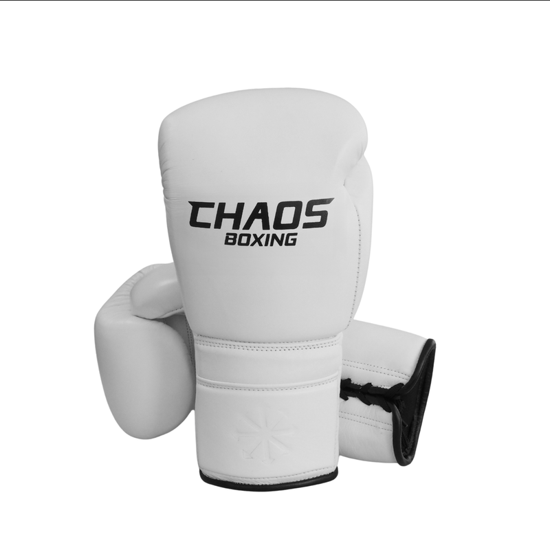 LACE UP SPARRING GLOVES WHITE 16oz