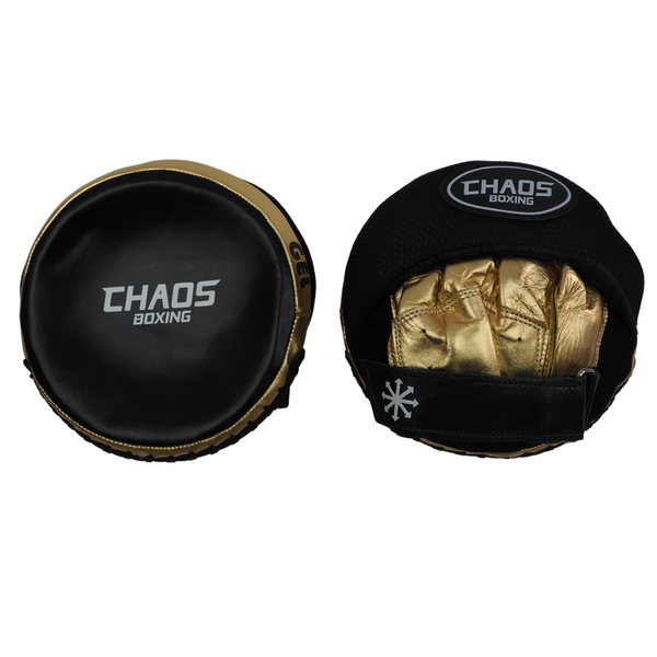 Gel Tech Speed Mitts Black & Gold - CHAOS BOXING